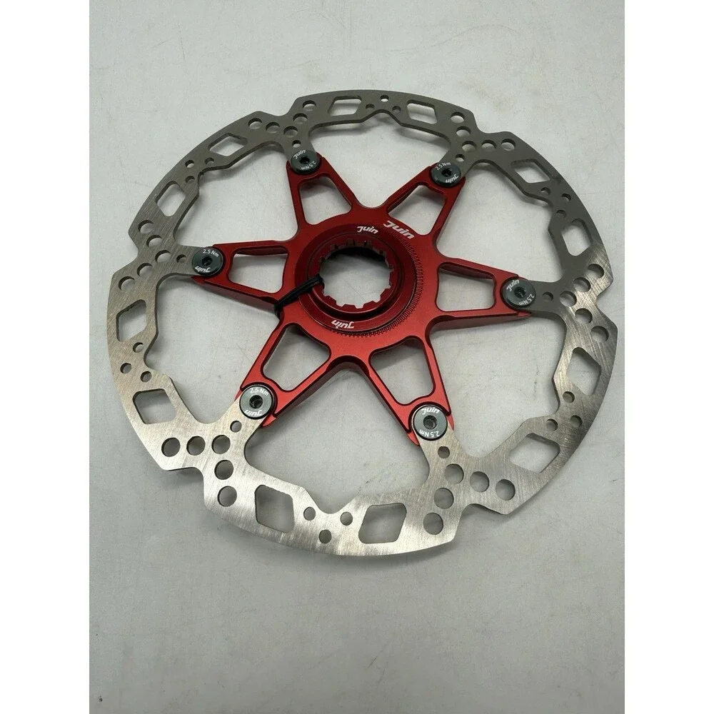 Juin RT01 Centerlock Bicycle Disc Brake Rotor, Red, 160mm Bike Race Enthusiasts